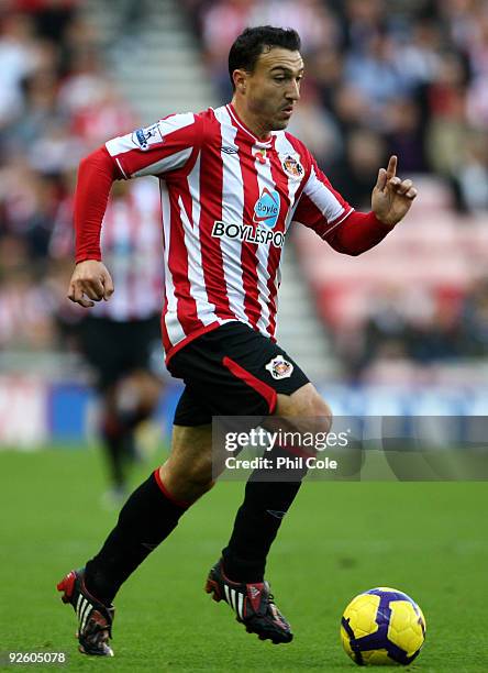 Steed Malbranque of Sunderland during the Barclays Premier League match between Sunderland and West Ham United at Stadium of Light on October 31,...