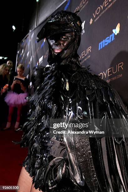 Model Heidi Klum arrives to her 10th Annual Halloween Party Presented by MSN and SKYY Vodka held at the Voyeur on October 31, 2009 in West Hollywood,...