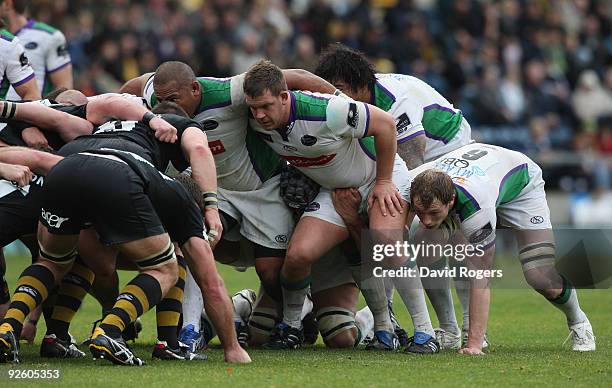 Gareth Hardy, of Leeds props during the Guinness Premiership match between London Wasps and Leeds Carnegie at Adams Park on November 1, 2009 in High...