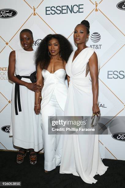 Danai Gurira, Angela Bassett and Sydelle Noel attend the Essence 11th Annual Black Women In Hollywood Awards Gala at the Beverly Wilshire Four...
