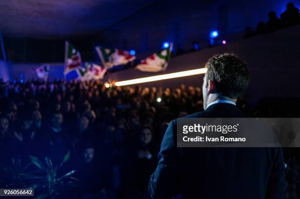 Piero De Luca, son of the governor of the Campania region Vincenzo, candidate for the Italian Chambers of Deputies, for the Democratic Party, closes...