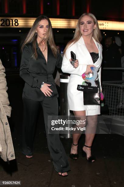 Perrie Edwards seen attending The Global Awards at Hammersmith Apollo on March 01, 2018 in London, England.