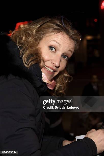 Actress Alexandra Lamy attends "Tout le monde debout" premier at Lomme Kinepolis on March 1, 2018 in Lille, France.