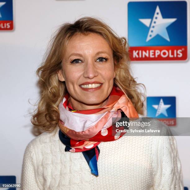 Actress Alexandra Lamy attends "Tout le monde debout" premier at Lomme Kinepolis on March 1, 2018 in Lille, France.