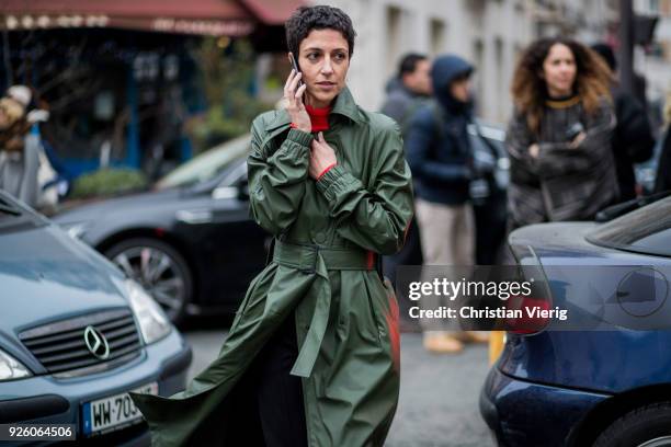 Yasmin Sewell is seen outside Carven on March 1, 2018 in Paris, France.