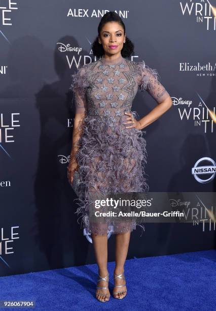 Actress Susan Kelechi Watson arrives at the premiere of Disney's 'A Wrinkle In Time' at El Capitan Theatre on February 26, 2018 in Los Angeles,...