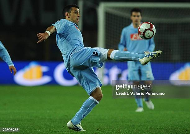 Fabio Quagliarella of SSC Napoli in action during the Serie A match between Juventus FC and SSC Napoli at Olimpico Stadium on October 31, 2009 in...