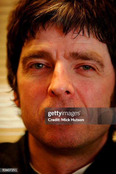 Noel Gallagher poses for a portrait backstage at an Oasis concert at the Heineken Music Hall on January 21st, 2009 in Amsterdam, Netherlands.