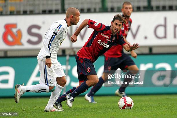 Daniele Conti of Cagliari during the Serie A match between Cagliari and Atalanta BC at Stadio Sant'Elia on November 1, 2009 in Cagliari, Italy.