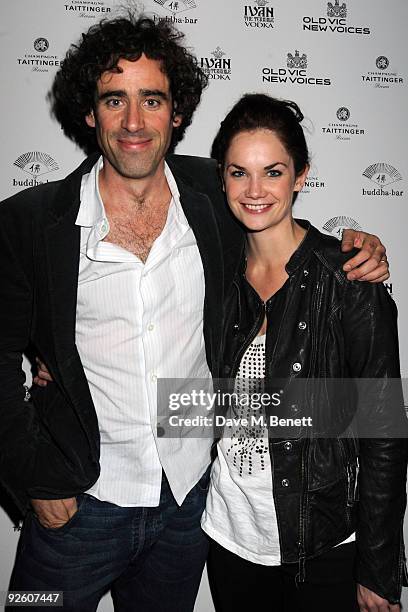 Stephen Mangan and Ruth Wilson attend The Old Vic's 24 hour Play after party at the Bouda Bar on November 1, 2009 in London, England.