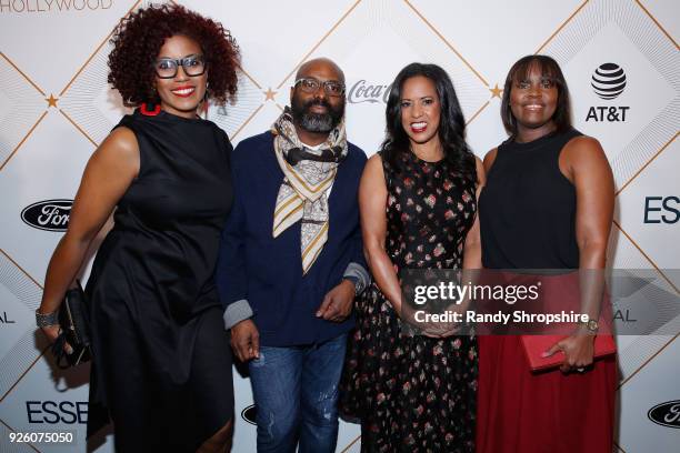 Jeanine Lewis President, Essence Communications Inc., Michelle Ebanks and Jamiese Miller attend the 2018 Essence Black Women In Hollywood Oscars...