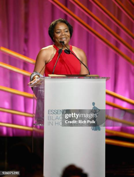 Dr. Reates Curry speaks onstage during the 2018 Essence Black Women In Hollywood Oscars Luncheon at Regent Beverly Wilshire Hotel on March 1, 2018 in...