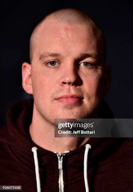 Stefan Struve of The Netherlands poses for a photo during the UFC 222 Ultimate Media Day at MGM Grand Hotel & Casino on March 1, 2018 in Las Vegas,...