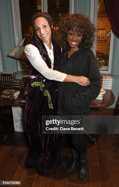 Afua Hirsch and June Sarpong attend the launch of the 'London's Big Read' campaign in celebration of World Book Day at LIBRARY on March 1, 2018 in...