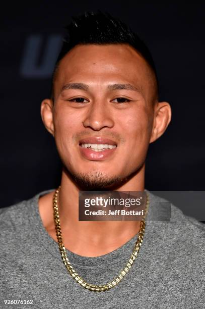 Andre Soukhamthath poses for a photo during the UFC 222 Ultimate Media Day at MGM Grand Hotel & Casino on March 1, 2018 in Las Vegas, Nevada.