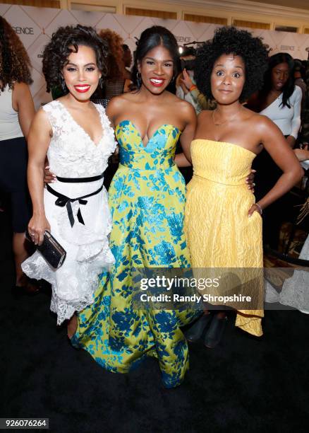 Amirah Vann , Edwina Findley Dickerson and guest attend the 2018 Essence Black Women In Hollywood Oscars Luncheon at Regent Beverly Wilshire Hotel on...