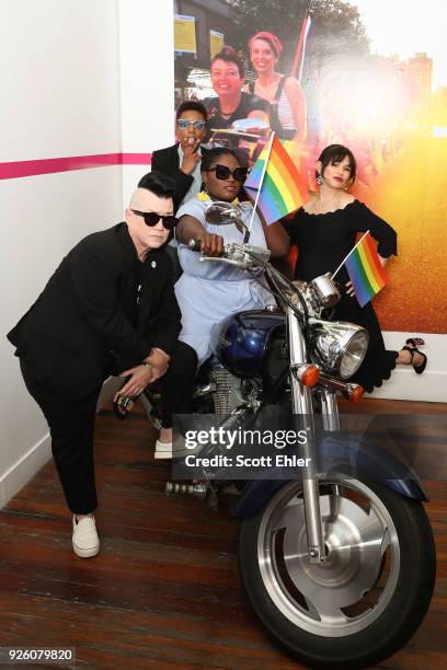 Lea Delaria, Samira Wiley, Danielle Brooks and Yael Stone on March 2, 2018 in Sydney, Australia. The Sydney Mardi Gras parade began in 1978 as a...