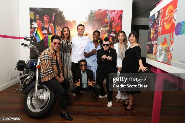 Christian Navarro, Alisha Boe, Jonathan Groff, Samira Wiley, Danielle Brooks, Lea Delaria, Dannii Minogue and Yael Stone on March 2, 2018 in Sydney,...