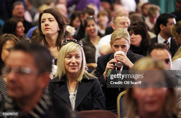 Union members of British Airways Cabin Crew conduct a meeting at Sandown Park Racecourse to discuss a postal ballot on whether to strike at Christmas...