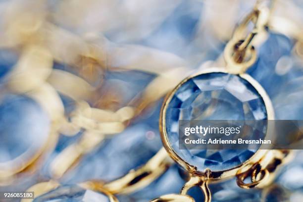 swiss blue topaz necklace, close-up - topaz stock pictures, royalty-free photos & images