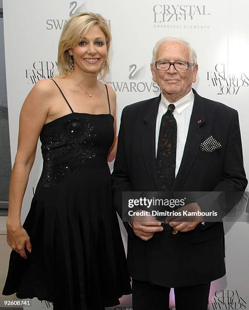 Nadja Swarovski and Pierre Cardin