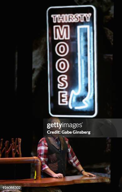 Penn Jillette of the comedy/magic team Penn & Teller performs during a dress rehearsal for the sixth annual "One Night for One Drop" imagined by...