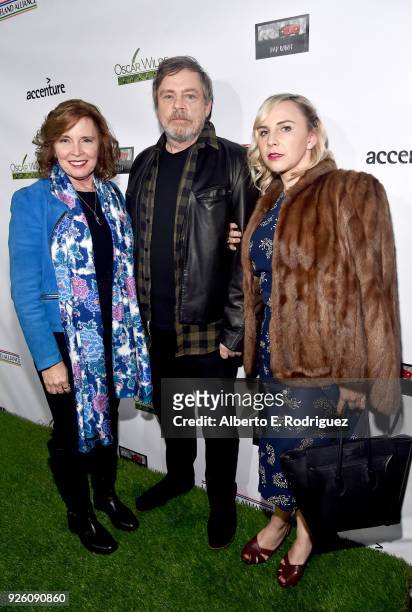 Marilou York, Mark Hamill, and Chelsea Hamill attend the Oscar Wilde Awards 2018 at Bad Robot on March 1, 2018 in Santa Monica, California.