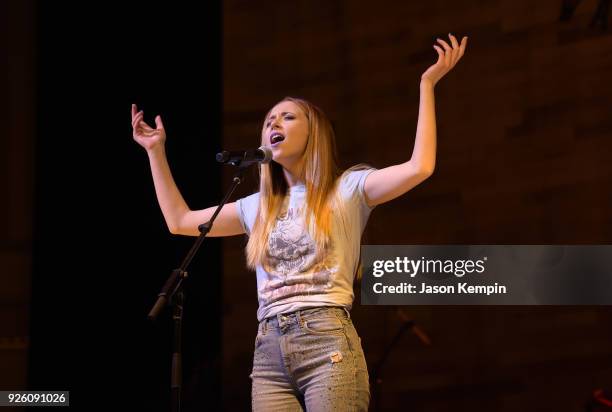 Singer Kalie Shorr performs at War Memorial Auditorium on March 1, 2018 in Nashville, Tennessee.