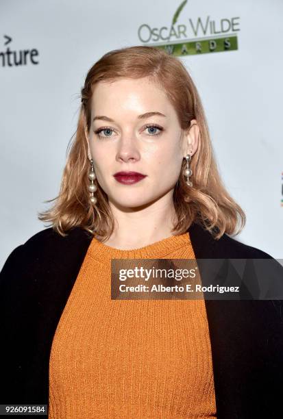 Jane Levy attends the Oscar Wilde Awards 2018 at Bad Robot on March 1, 2018 in Santa Monica, California.
