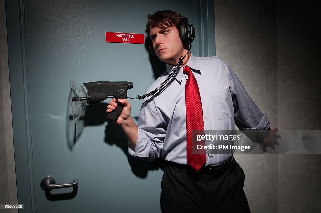 Businessman Spying