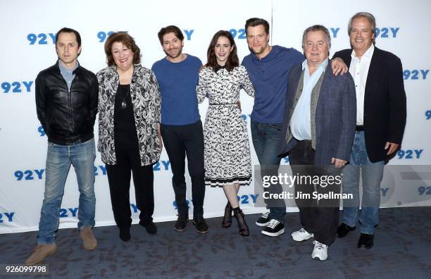 Actors Giovanni Ribisi, Margo Martindale, Michael Zegen, Rachel Brosnahan, Shane McRae, Peter Gerety and producer Graham Yost attend the 92nd Street...