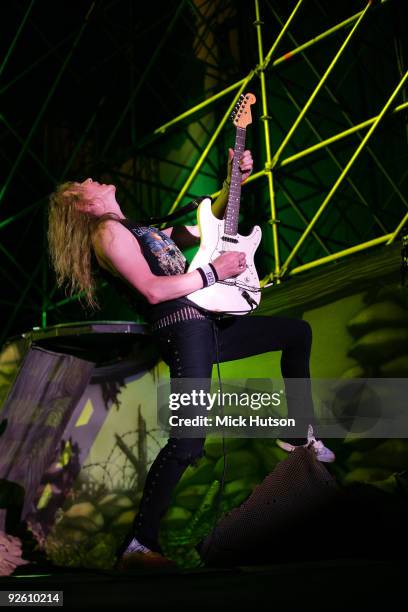 Janick Gers of Iron Maiden performs on stage at the Lokomotiv Stadium on the 'A Matter Of Life And Death' tour on June 4th 2007 in Sofia, Bulgaria.