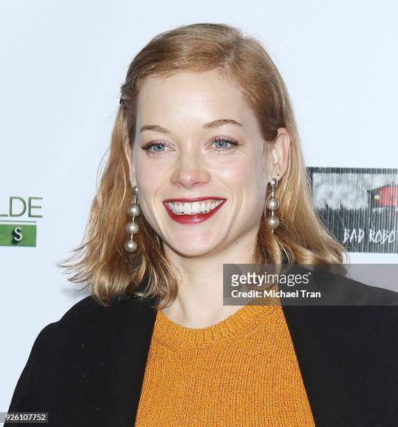 Jane Levy arrives to the 13th Annual Oscar Wilde Awards held at Bad Robot on March 1, 2018 in Santa Monica, California.