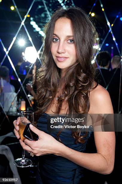 Ali Kay attends the opening of the Diane von Fustenberg exhibition afterparty at We Are Family nightclub on October 30, 2009 in Moscow, Russia.