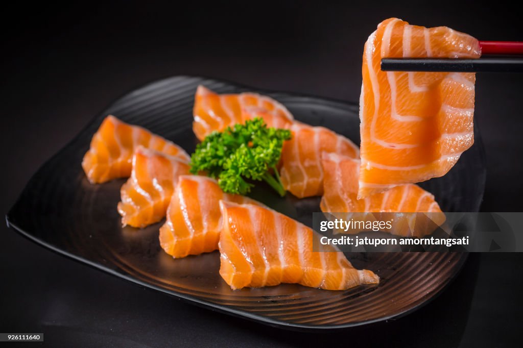 Salmon Sashimi, Japanese food Menu