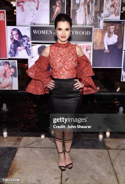 Vanessa Marano attends Vanity Fair and Lancome Paris Toast Women in Hollywood, hosted by Radhika Jones and Ava DuVernay, on March 1, 2018 in West...