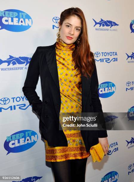 Actress Emily Tremaine attends Keep it Clean to benefit Waterkeeper Alliance on March 1, 2018 in Los Angeles, California.