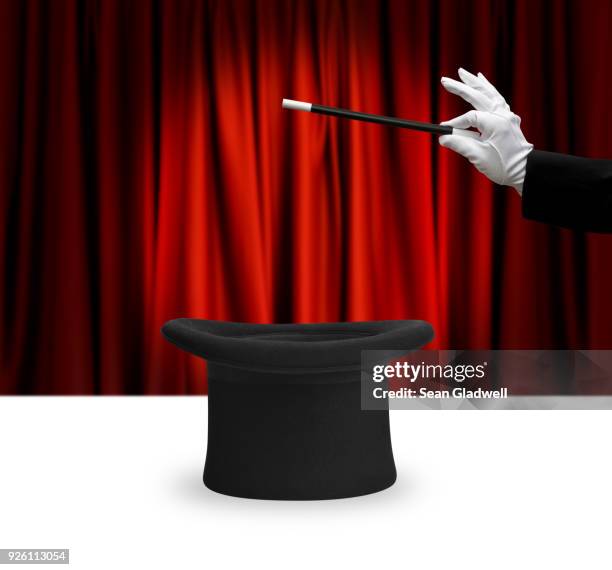 magic performance - goocheltruc stockfoto's en -beelden