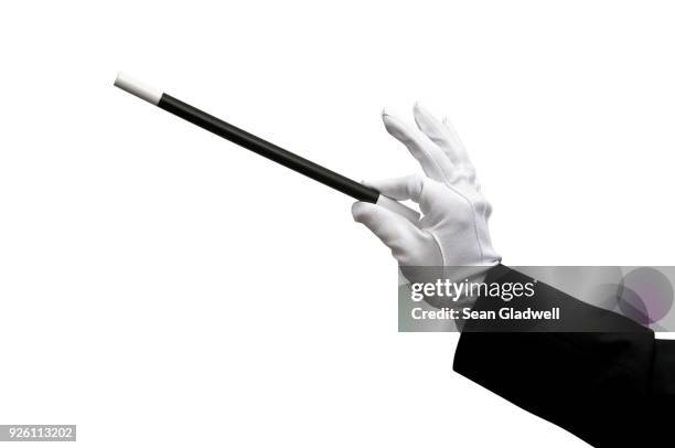 magician holding wand - 手品師の杖 ストックフォトと画像