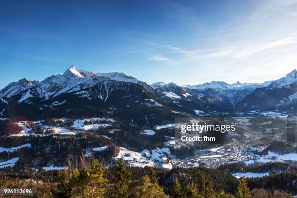 berchtesgaden (berchtesgadener land, bavaria, germany) - watzmann fotografías e imágenes de stock