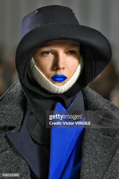 Model walks the runway during the Maison Margiela Ready to Wear Fall/Winter 2018-2019 fashion show as part of the Paris Fashion Week Womenswear...