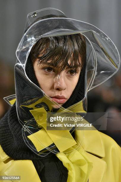 Model walks the runway during the Maison Margiela Ready to Wear Fall/Winter 2018-2019 fashion show as part of the Paris Fashion Week Womenswear...