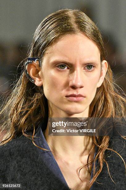 Model walks the runway during the Maison Margiela Ready to Wear Fall/Winter 2018-2019 fashion show as part of the Paris Fashion Week Womenswear...