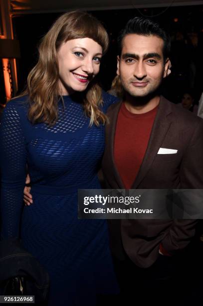 Emily V. Gordon and Kumail Nanjiani celebrate with Belvedere Vodka at Vanity Fair and Lancome Paris Toast Women in Hollywood, hosted by Radhika Jones...