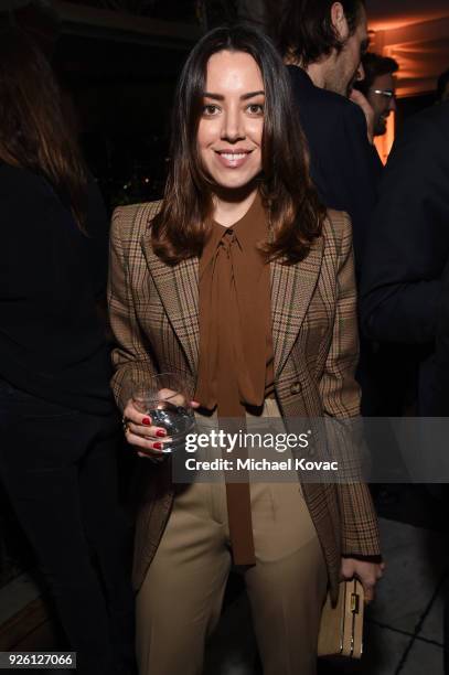 Aubrey Plaza celebrates with Belvedere Vodka at Vanity Fair and Lancome Paris Toast Women in Hollywood, hosted by Radhika Jones and Ava DuVernay, on...