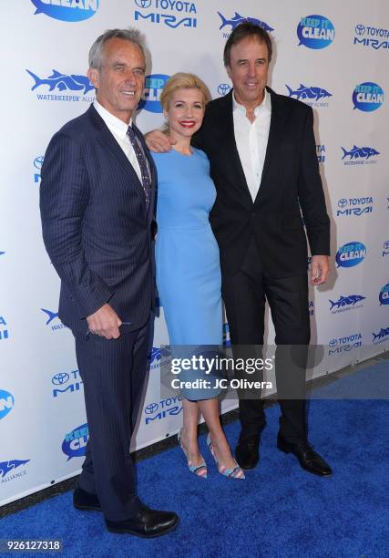 Robert F. Kennedy, Jr., Susan Yeagler and Kevin Nealon attend Keep It Clean Live Comedy Benefit for Waterkeeper Alliance at Avalon on March 1, 2018...