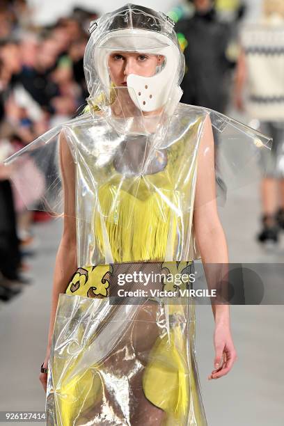 Model walks the runway during the Maison Margiela Ready to Wear Fall/Winter 2018-2019 fashion show as part of the Paris Fashion Week Womenswear...