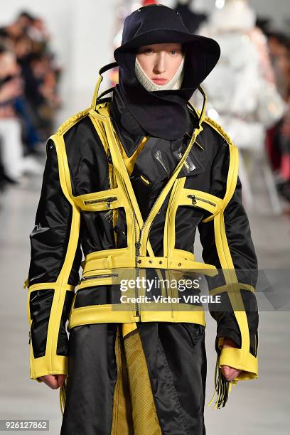 Model walks the runway during the Maison Margiela Ready to Wear Fall/Winter 2018-2019 fashion show as part of the Paris Fashion Week Womenswear...