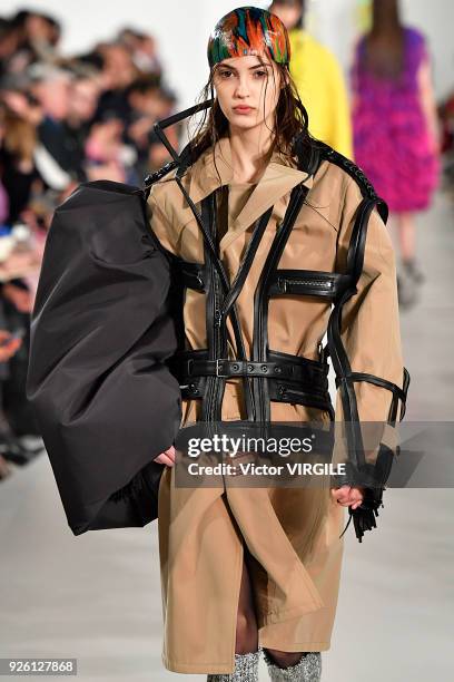 Model walks the runway during the Maison Margiela Ready to Wear Fall/Winter 2018-2019 fashion show as part of the Paris Fashion Week Womenswear...