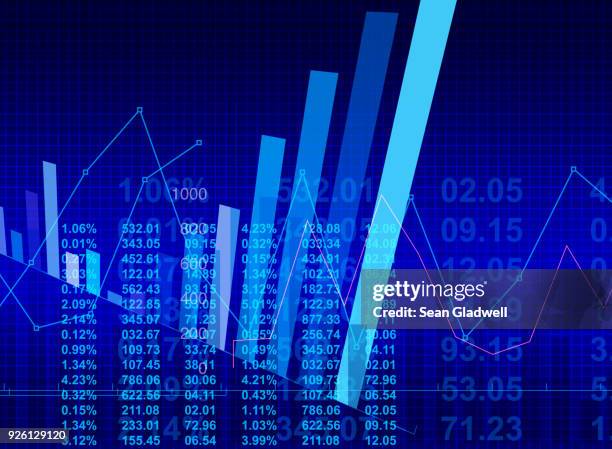 financial graphs illustration - exchange trade show stock pictures, royalty-free photos & images